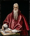 Saint Jerome as Scholar, El Greco (Domenikos Theotokopoulos) (Greek, Iráklion (Candia) 1541–1614 Toledo), Oil on canvas