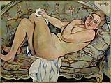 Reclining Nude, Suzanne Valadon (French, Bessines-sur-Gartempe 1865–1938 Paris), Oil on canvas (lined)