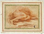 Recumbent Nude, Emilia (1600–1629) (?), Red chalk