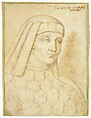 Presumed Portrait of Jacopo Alvarotto, Unidentified artist, Black chalk, brown wash