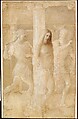 The Flagellation, Lombardy (?)  , late 15th century, Point of the brush and brown and light gray ink, brown and grayish brown wash, over traces of black chalk, heightened with white (partly oxidized)