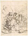 Christ Crowned with Thorns, Giovanni Domenico Tiepolo Italian, Pen and brown ink