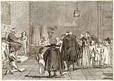 The School, Giovanni Domenico Tiepolo (Italian, Venice 1727–1804 Venice), Pen and brown ink, gray wash, over black chalk