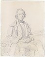 Portrait of Félix Ravaisson, Théodore Chassériau (French, Le Limon, Saint-Domingue, West Indies 1819–1856 Paris), Graphite on white wove paper darkened to buff