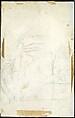Landscape with a Distant Town (recto); Study of Trees around a Pond (verso), Henri-Joseph Harpignies (French, Valenciennes 1819–1916 Saint-Privé), watercolor over graphite on off-white heavy Bristol-board (recto); charcoal or black chalk (verso)