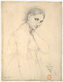 Study for "Raphael and the Fornarina"(?), Jean Auguste Dominique Ingres (French, Montauban 1780–1867 Paris), Graphite on white wove paper