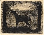Foal (Le Poulain) [also called "The Colt"], Georges Seurat (French, Paris 1859–1891 Paris), Conté crayon on laid paper