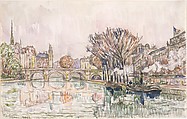 The Pont Neuf, Paris, Paul Signac (French, Paris 1863–1935 Paris), Pencil and watercolor