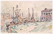 Venice, Paul Signac (French, Paris 1863–1935 Paris), Black crayon and watercolor