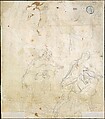 Allegory of Fertility (Recto), Jacob Jordaens (Flemish, Antwerp 1593–1678 Antwerp), Pen and brush and brown ink, watercolor, over traces of preliminary drawing in black chalk.
Verso in black chalk.
