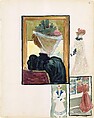 Large Boston Public Garden Sketchbook: Four vignettes of fashionably dressed women, Maurice Brazil Prendergast   American, Recto: watercolor over pencil; verso: pencil