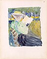 Large Boston Public Garden Sketchbook: A woman reading in the park, Maurice Brazil Prendergast   American, Watercolor over pencil; bordered in pencil