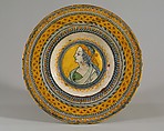 Plate (tagliere), Maiolica (tin-glazed earthenware), Italian, Deruta