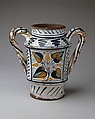 Apothecary Jar (albarello), Maiolica (tin-glazed earthenware), Italian, probably Florence or vicinity