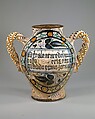Armorial Jug (vaso), Maiolica (tin-glazed earthenware), Italian, probably Tuscany (?)