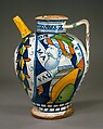 Maiolica: Apothecary jug (brocca), Maiolica (tin-glazed earthenware), Italian (supposedly Faenza or Florence)
