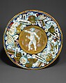 Dish (tondino), Maiolica (tin-glazed earthenware), Italian, Gubbio