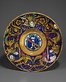 Dish (tondino), Maiolica (tin-glazed earthenware), Italian, Gubbio