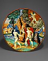 Dish (tondino), Maiolica (tin-glazed earthenware), Italian, Urbino or Pesaro and Gubbio