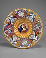 Plate (tondino), probably workshop of Maestro Giorgio Andreoli (Italian (Gubbio), active first half of 16th century), Maiolica (tin-glazed earthenware)