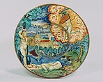 Dish (tondino), Maestro Giorgio Andreoli  Italian, Maiolica (tin-glazed earthenware)