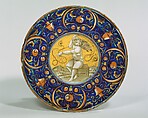 Plate (tagliere), Maiolica (tin-glazed earthenware), Italian, Gubbio