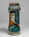 Apothecary jar (albarello), Maiolica (tin-glazed earthenware), Italian, Naples