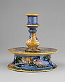 Candlestick (candeliere), workshop of Guido Durantino (Italian, Urbino, active 1516–ca. 1576), Maiolica (tin-glazed earthenware), Italian, Urbino