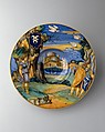 Plate (tondino), Francesco Xanto Avelli da Rovigo (Italian, Rovigo ca.1487–1542), Maiolica (tin-glazed earthenware)