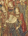 Emperor Vespasian Cured by Veronica's Veil, Wool, silk, and gilt-metal-strip-wrapped silk in slit, dovetailed, and double interlocking tapestry weave., Flemish, Brussels