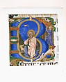 King David in Prayer in an Initial B, Zanobi Strozzi (Italian, Florence 1412–1468 Florence), Tempera on parchment