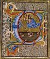 Last Judgment in an Initial C, Lorenzo Monaco (Piero di Giovanni) (Italian, Florence (?) ca. 1370–1425 Florence (?)), Tempera and gold on parchment