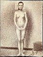 Study for "Poseuses", Georges Seurat (French, Paris 1859–1891 Paris), Conté crayon on laid paper.