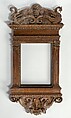 Tabernacle frame, possibly del Tasso workshop, Walnut. Carved, luminolegno., Italian