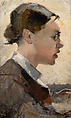 Portrait of Helena Westermarck, Helene Schjerfbeck Finnish, Oil on canvas