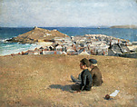 View of St Ives, Helene Schjerfbeck Finnish, Oil on wood panel