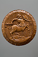 Elector Friedrich the Wise of Saxony; Cover with a Centaur, Meister der Dosenköpke (Master of the Capsule Portraits) (German, 16th century), Wood, pearwood; canister bottom: walnut, partially painted