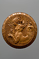 Anna Rasper or Anna Dornle (?); Cover with a Siren, Meister der Dosenköpke (Master of the Capsule Portraits) (German, 16th century), Portrait: wood, pearwood; canister bottom: walnut partially painted