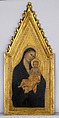 Tabernacle frame, Pine. Gold-orange bole., Italian, Siena
