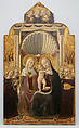 Saint Anne and the Virgin and Child Enthroned with Angels, Niccolò Alunno (Niccolò di Liberatore) (Italian, Umbria, active by ca. 1456–died 1502), Tempera and gold on wood