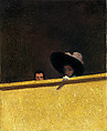 Box Seats at the Theater, the Gentleman and the Lady (La loge de Théâtre, le Monsieur et la Dame), Félix Vallotton (Swiss, Lausanne 1865–1925 Paris), Oil on canvas