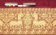 Valance or frontal, Linen; silk, Italian