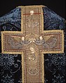 Chasuble with an Orphrey Band and Cross, silk, linen, metal,, Italian and German (?)