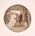 Saint Martin and Saint Hilary, Linen plain weave underlaid with linen plain weave (two layers) and embroidered with silk and gilt-metal-strip-wrapped silk in single satin, split, and stem stitches, laid work, and couching, including or nué, Flemish