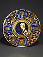 Plate (tagliere), Maiolica (tin-glazed earthenware), Italian, Gubbio