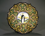 Dish (crespina), Maiolica (tin-glazed earthenware), Italian, Faenza