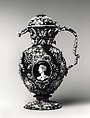 Ewer, Jacques Nouailher (French, Limoges 1605–1674 Limoges), Painted enamel on
copper, partly gilt; paste gems.