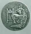 Portrait medal of Battista Vigo da Rapallo or Baptista Romanus (obverse); a Hand Holding a Branch and a Surgical Instrument, Bronze (copper alloy with light brown
patina and remnants of black wax or lacquer)., Italian, Venice or Padua (?)