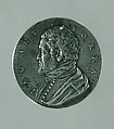 Portrait medal of Jacopo Antonio Sorra (obverse); A Nude Male Figure Shooting Arrows (reverse), Antonio Abondio (Italian, Trento 1538–1591 Vienna), Bronze (Copper alloy with a worn, dark
brown patina over a light brown patina)