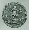 Medal:  Presciano de Ferrara, Savelli Sperandio (Italian, Mantua 1425?–?1504 Venice), Bronze (copper alloy with reddish brown patina under a worn layer of black wax or lacquer).